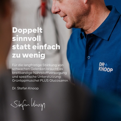 Grünlippmuschel Pulver Hund (für junge aktive Hunde/Welpen), extra mit Glucosamin, anstatt Gelenktabletten Hund, hohe Akzeptanz durch Vanillearoma, HGM 500g - von Tierarzt Dr. Knoop