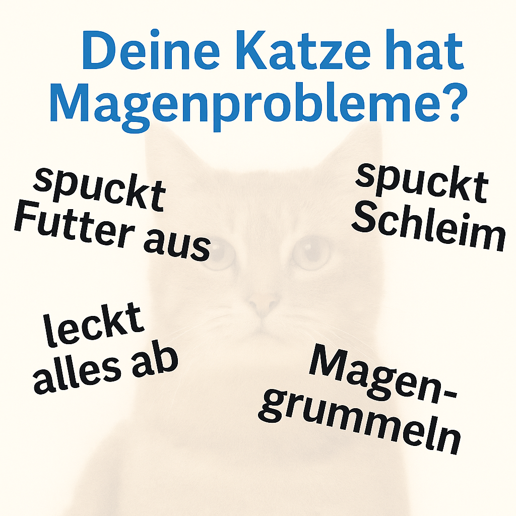 Katze Magenschutz - spuckt immer mal wieder Schaum und Futter, aber frisst dann schnell wieder - unterstützt Verdauung - HGMflex Magen 60 g