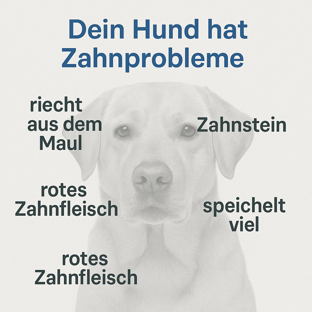 Zahnstein Hund entfernen, Dein Hund riecht aus dem Maul? Zahnpflege Hund gegen Mundgeruch, Zahnreinigung - Pulver anstatt Flocken, Spray oder Bürste,100g, einfacher Einsatz mit Langzeit