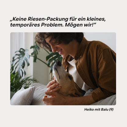 Hund Darmpulver, Aufbau Darmflora, Darmsanierung nach Verdauungsstörungen (weicher, schleimiger Kot), mit Probiotika und Präbiotika, für Allergiker geeignet, HGMflex Darm 90g